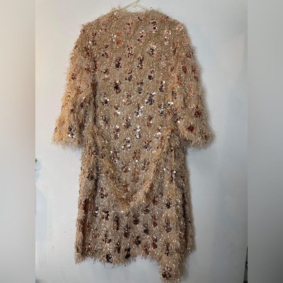 Zara Fringe Sequin Robe Kimono Long
Jacket Coat XS - Picture 6 of 11